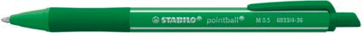 Pix cu mecanism Stabilo Pointball colorful, 0.5 mm, 87% plastic biodegradabil, verde