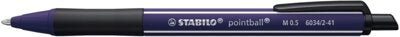 Pix cu mecanism Stabilo Pointball NatureCOLORS Wildflowers, 0.5 mm, corp prussian blue, mina albastra