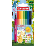 Carioca Stabilo Pen 68 Mini Animal Vibes, 1 mm, 8 culori /set