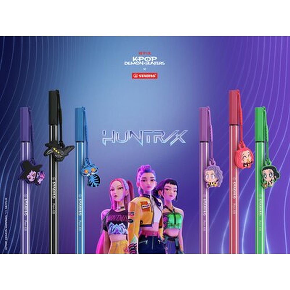 Carioca Stabilo Pen 68 K-Pop Demon Hunters, Huntrix, 1 mm, 3 bucati /set