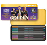 Carioca Stabilo Pen 68 K-Pop Demon Hunters, 1 mm, 8 bucati / cutie metalica