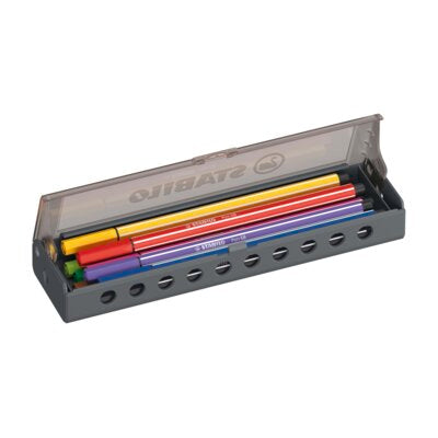 Carioca Stabilo Pen 68, 1 mm, 10 culori / set, cu suport pentru birou