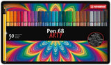 Carioca Stabilo Pen 68, 1 mm, 30 culori / set, cutie metalica