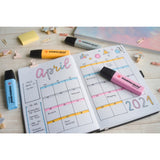 Textmarker Stabilo Boss Original Pastel, 15 culori / set, suport de birou
