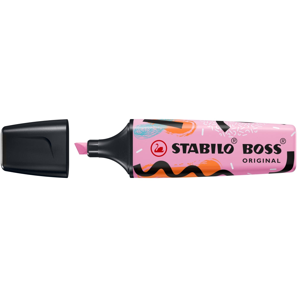 Textmarker Stabilo Boss Original by Ju Schnee, 4 culori / blister, hint of mint, cloudy blue, frozen fuchsia, pale orange