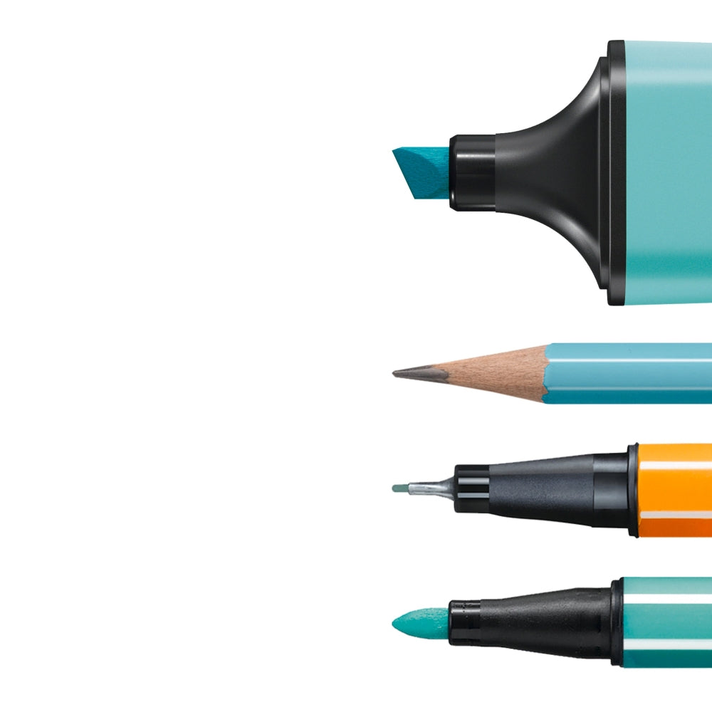 Stabilo Pen 68 mini x 12 culori, Point 88 mini x 12 culori, Boss Mini x 6 culori, Swano Pastel x 5, 35 bucati / set, etui carton