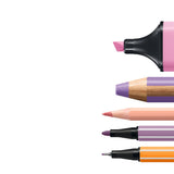 Stabilo Pen 68 x 12 culori, Point 88 x 12 culori, Aquacolor x 12 culori, woody 3 in 1 x 9 culori, Boss Original Pastel x 5 culori, 50 bucati / set, etui carton Arty