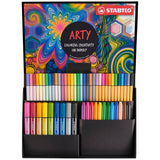 Stabilo Pen 68 x 11 culori, Point 88 x 12 culori, Pen 68 Brush x 11 culori, PointMax x 12 culori, Pen 68 Max x 9 culori, 55 bucati / set, etui carton Arty