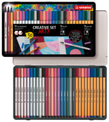 Stabilo Pen 68 x 10 culori, Point 88 x 10 culori, Pen 68 Brush x 10 culori, 30 bucati / set, etui carton Arty