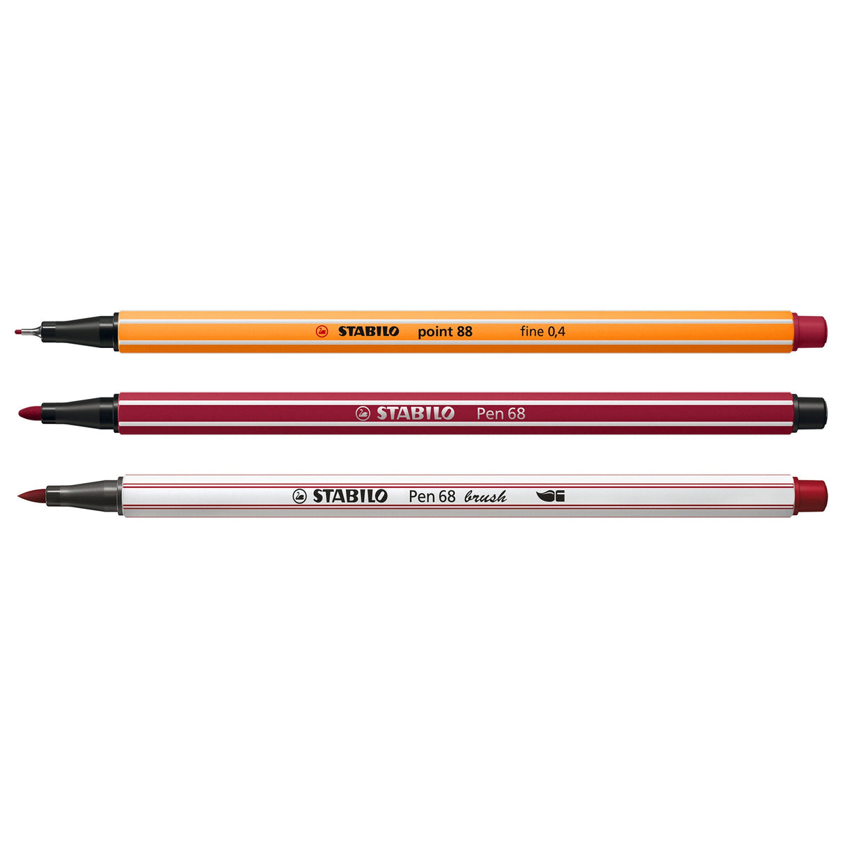 Stabilo Pen 68 x 10 culori, Point 88 x 10 culori, Pen 68 Brush x 10 culori, 30 bucati / set, etui carton Arty