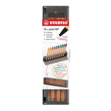 Fineliner Stabilo Point 88, 0.4 mm, 10 culori / set, cu suport de birou