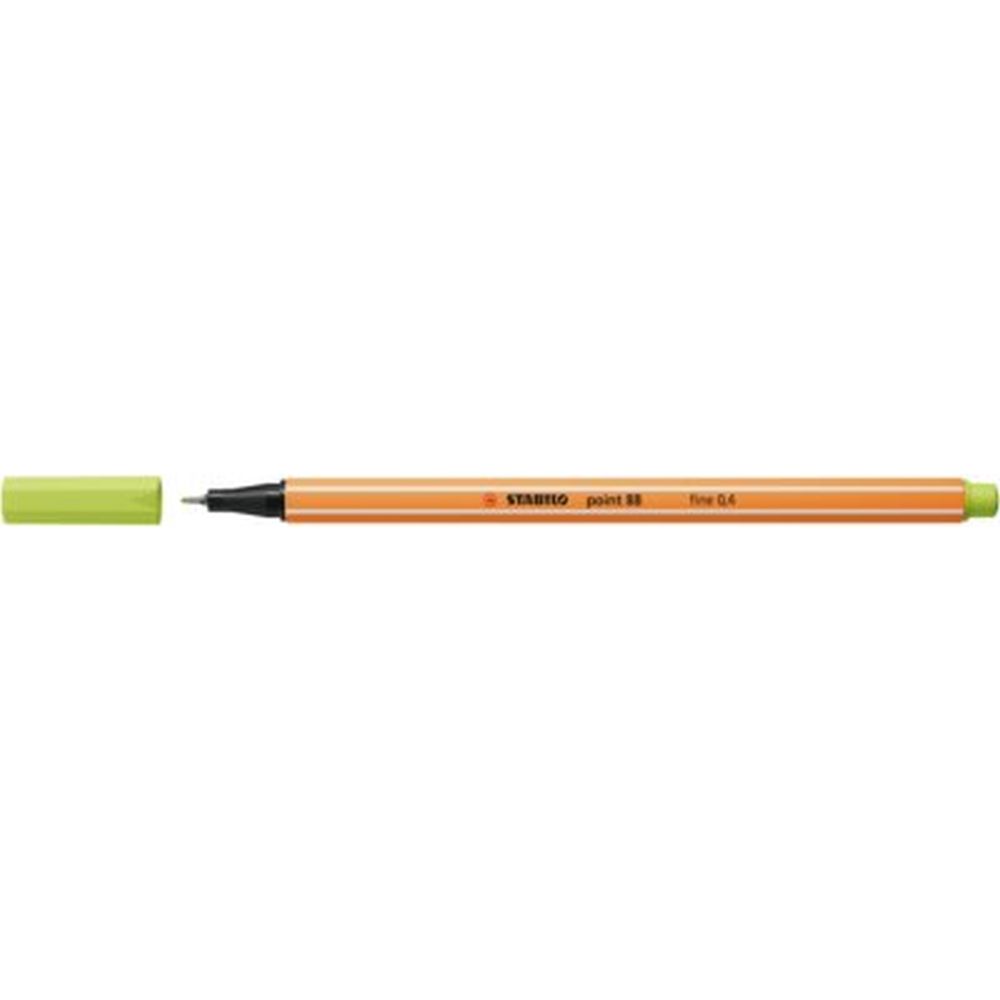 Fineliner Stabilo Point 88, 0.4 mm, verde pastelat