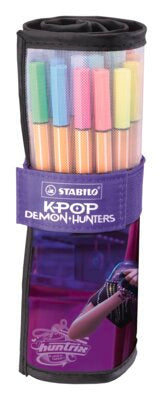 Fineliner Stabilo Point 88 K-Pop Demon Hunters, 0.4 mm, 25 bucati / rollerset