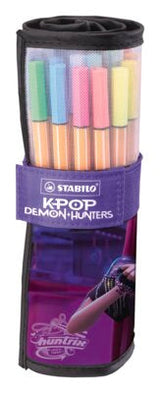 Fineliner Stabilo Point 88 K-Pop Demon Hunters, 0.4 mm, 25 bucati / rollerset