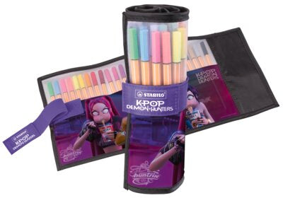 Fineliner Stabilo Point 88 K-Pop Demon Hunters, 0.4 mm, 25 bucati / rollerset