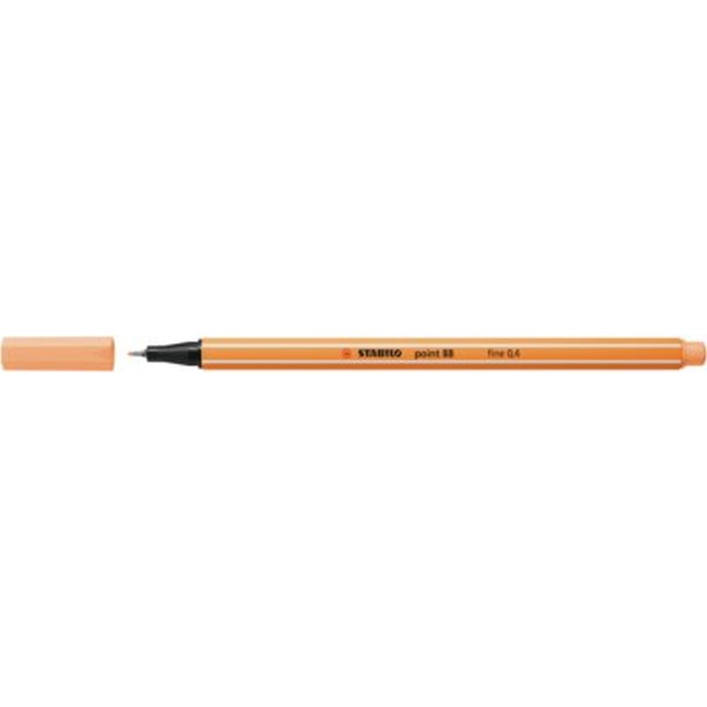 Fineliner Stabilo Point 88, 0.4 mm, portocaliu pastelat