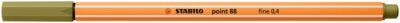 Fineliner Stabilo Point 88, 0.4 mm, verde noroios