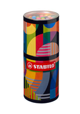 Fineliner Stabilo Point 88, 0.4 mm, 45 culori / set, suport pahar metalica