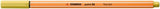 Fineliner Stabilo Point 88, 0.4 mm, galben mustar
