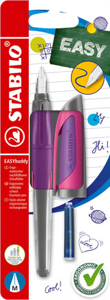 Stilou Stabilo EASYbuddy, M, purple/magenta, 1 rezerva, blister