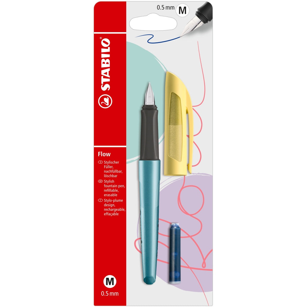 Stilou Stabilo Flow Cosmetic, M, 0.5 mm, citrus chill, 1 rezerva, blister