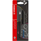 Stilou Stabilo Flow Activ, M, 0.5 mm, negru, 1 rezerva, blister