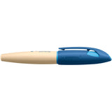 Stilou Stabilo EASYbirdy Timber, A, pentru dreptaci, bleu, 1 rezerva, corp din lemn, blister