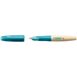 Stilou Stabilo EASYbirdy Timber, A, pentru dreptaci, mint, 1 rezerva, corp din lemn, blister