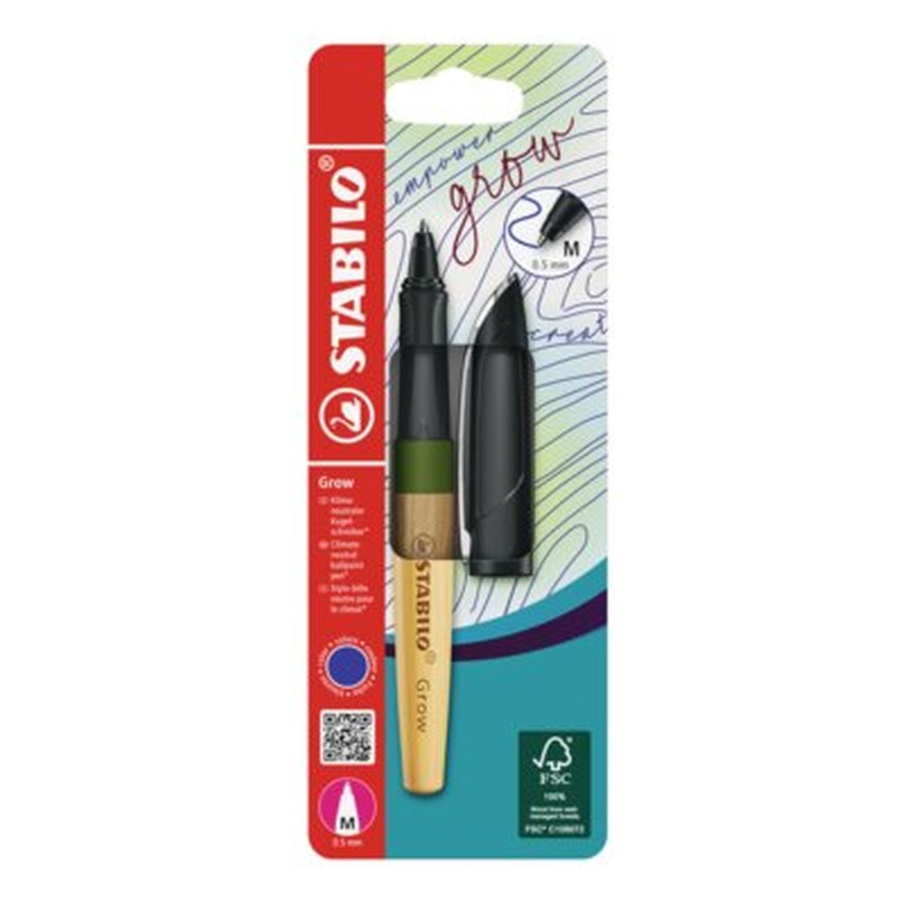Pix Stabilo Grow, 0.5 mm, M, materiale eco, moss green/oak, blister
