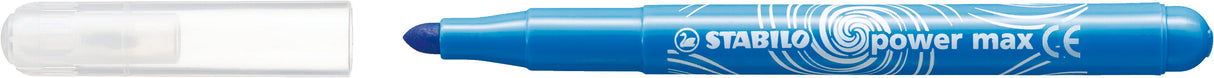 Carioca Stabilo Power Max, 3 mm, 12 culori , 96 bucati / set, cutie plastic