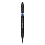 Pensula Pentel Brush Sing Pen Artist SESF30C, ultra fina, albastru