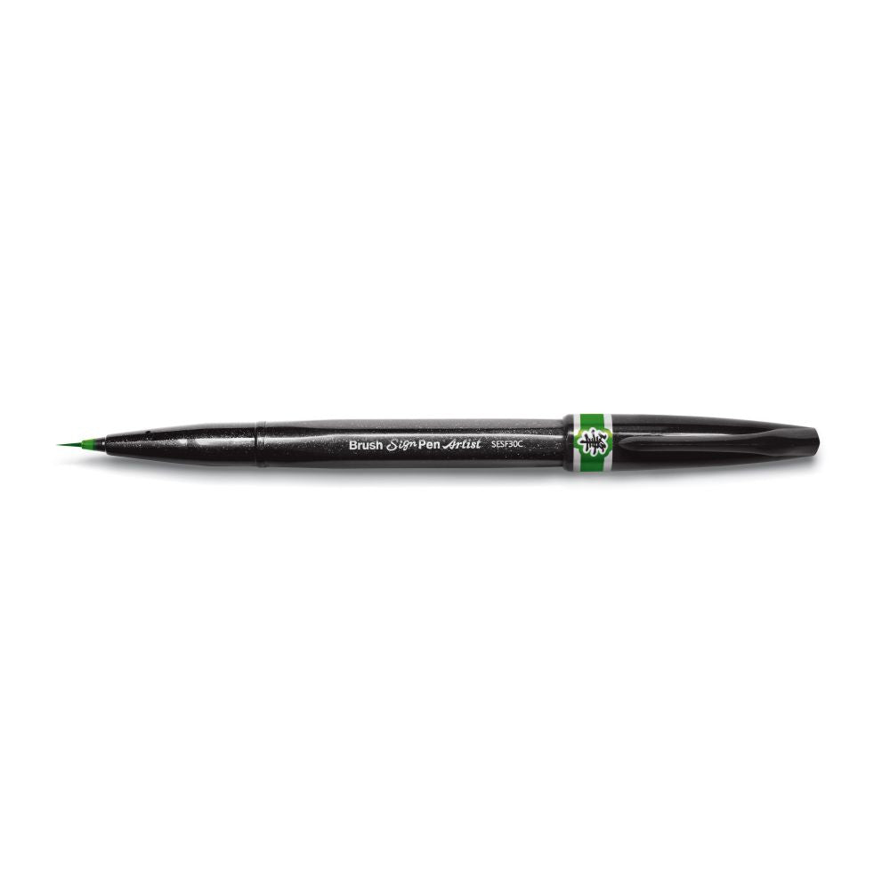 Pensula Pentel Brush Sing Pen Artist SESF30C, ultra fina, verde