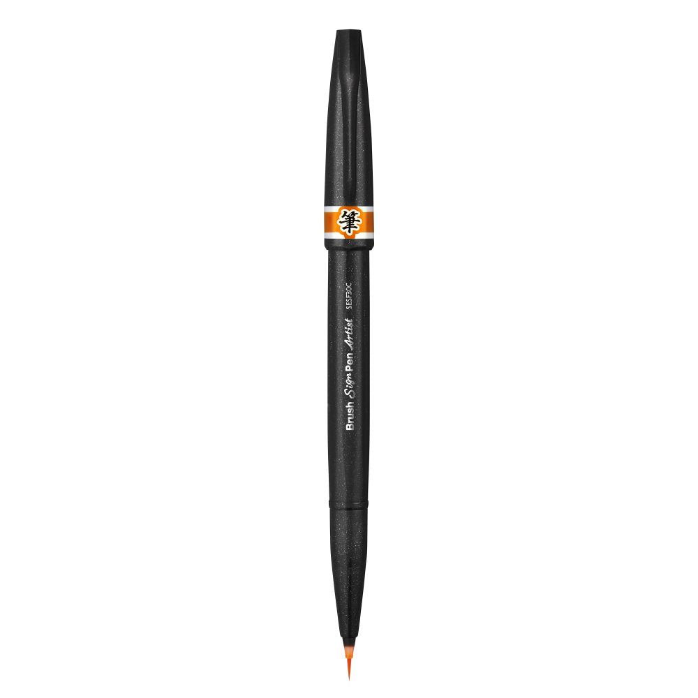 Pensula Pentel Brush Sing Pen Artist SESF30C, ultra fina, portocaliu