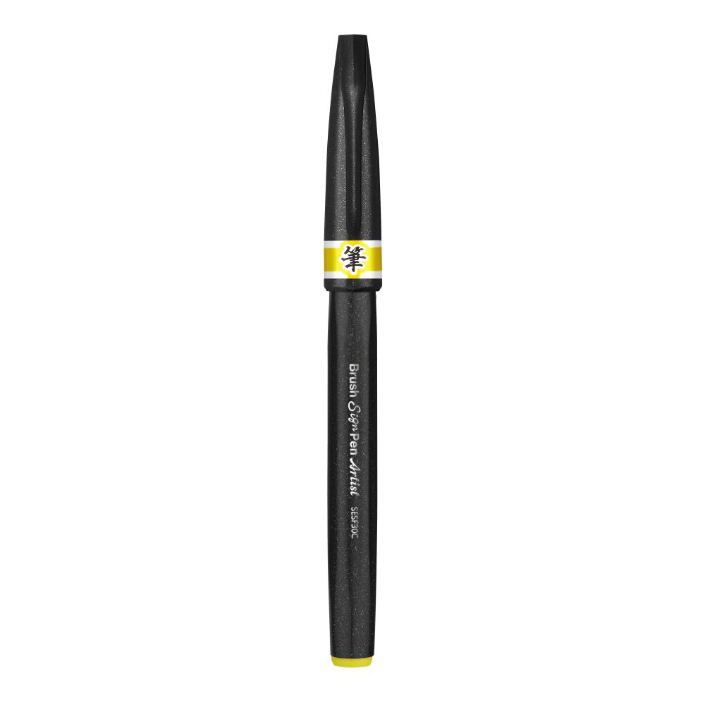 Pensula Pentel Brush Sing Pen Artist SESF30C, ultra fina, galben