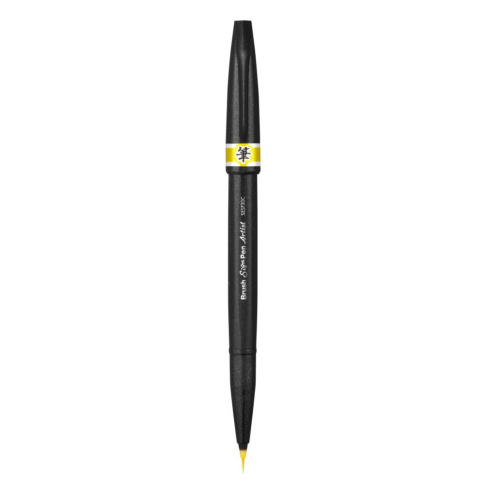Pensula Pentel Brush Sing Pen Artist SESF30C, ultra fina, galben