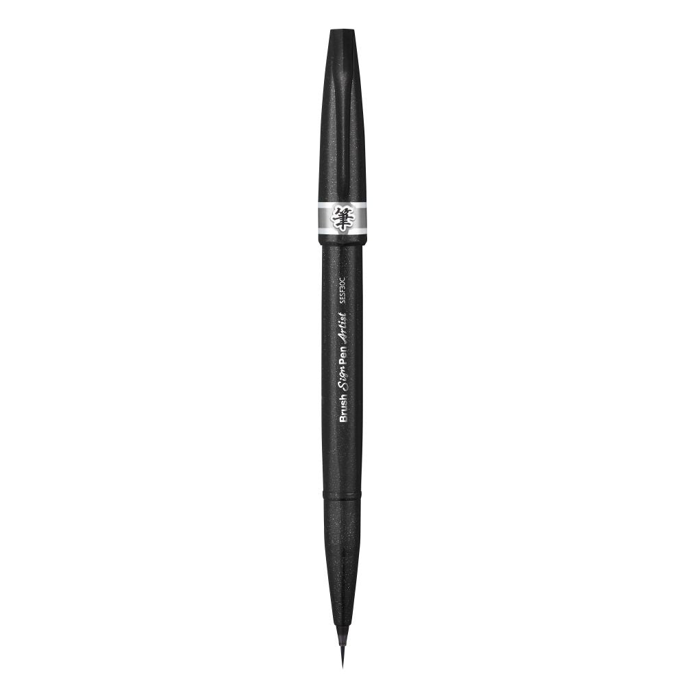 Pensula Pentel Brush Sing Pen Artist SESF30C, ultra fina, gri