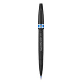 Pensula Pentel Brush Sing Pen Artist SESF30C, ultra fina, bleu