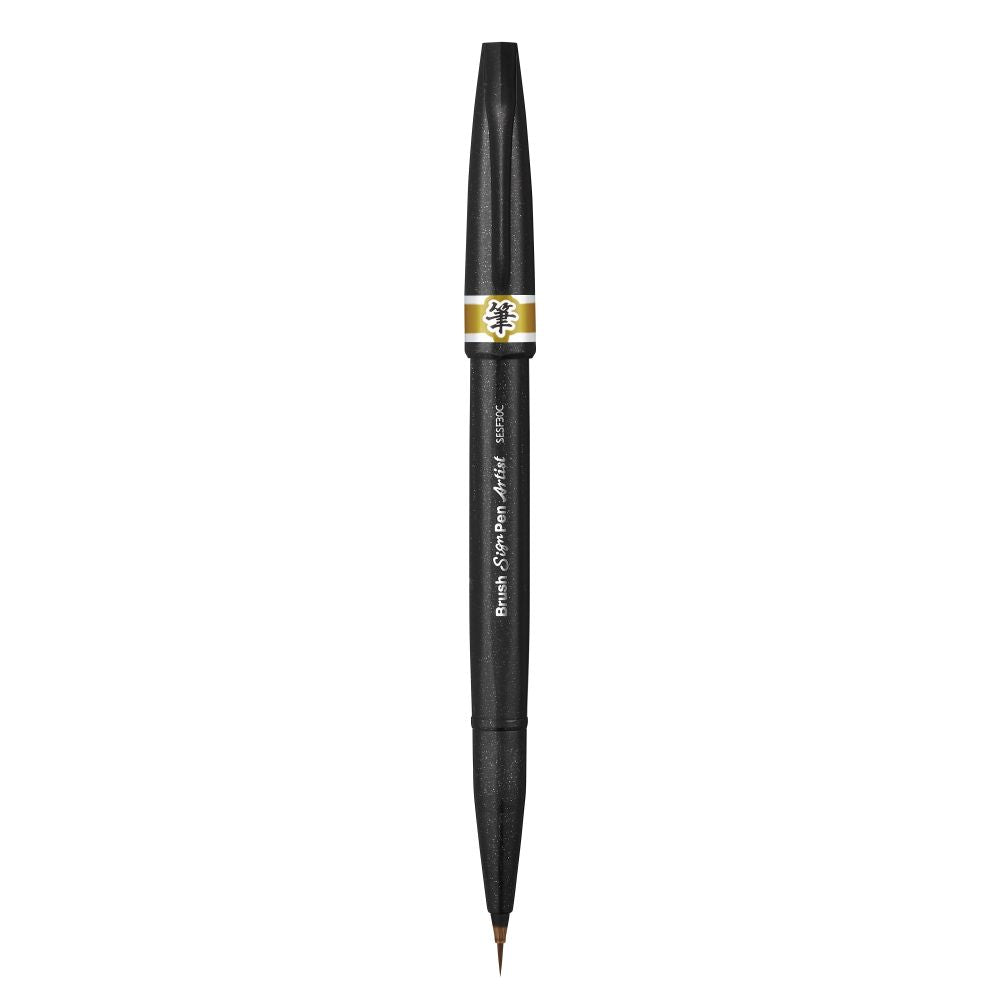 Pensula Pentel Brush Sing Pen Artist SESF30C, ultra fina, ocru