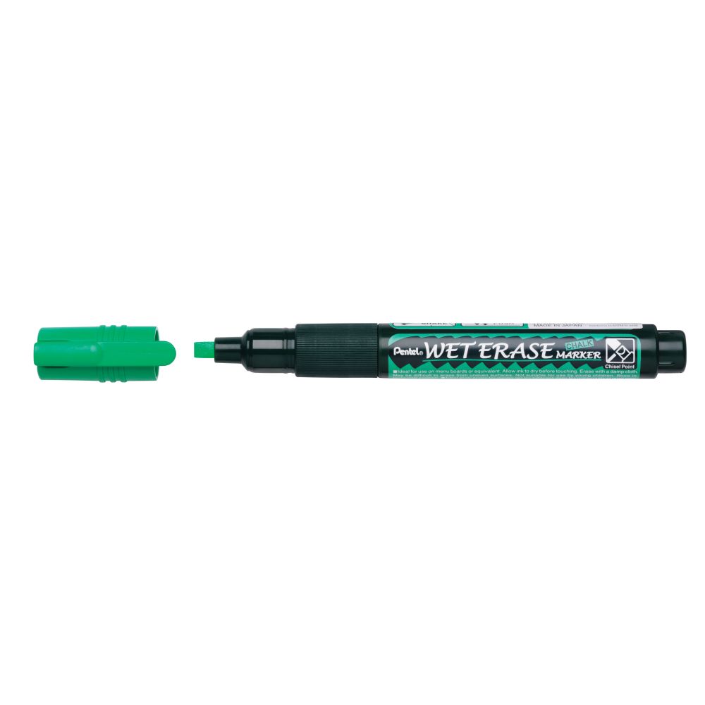 Creta lichida Pentel SMW26, varf tesit, 2 - 4 mm, verde