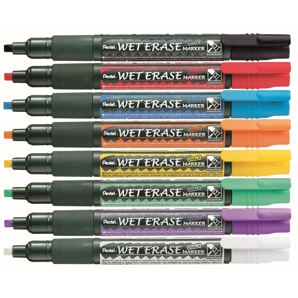 Creta lichida Pentel SMW26, varf tesit, 2 - 4 mm, albastru