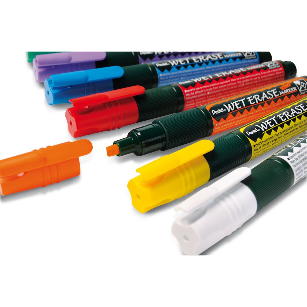 Creta lichida Pentel SMW26, varf tesit, 2 - 4 mm, albastru