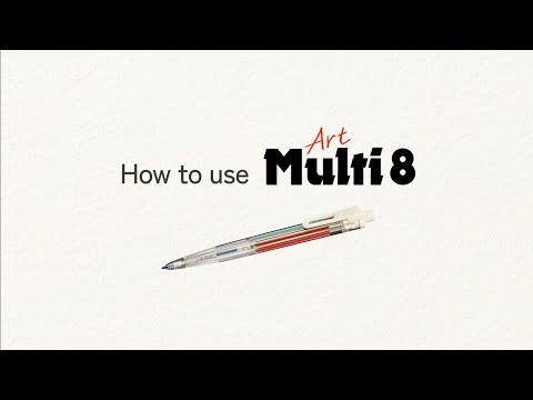 Creion mecanic Pentel Art Multi 8, 8 culori, set cu mine colorate, ascutitoare si sketchbook