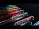 Roller cu gel Pentel Hybrid Duo Metallic, 1 mm, fara mecanism, corp transparent, scris violet / albastru metalizat