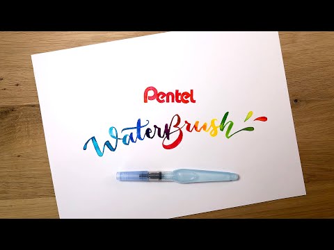 Pensula cu apa de mana PENTEL Aquabrush, varf rotund mediu, rezervor 7 ml