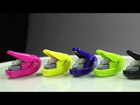 Capsator fara capse Plus SL-106, capacitate 5 coli, visiniu