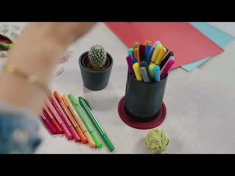 Fineliner Stabilo PointMax, 0.8 mm, 15 culori / set, etui plastic