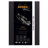 Rhodiarama caiet notite Maya negru A5 50 file hartie alba velina 120g/mp Paperie.ro 