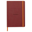 Agenda A5 160 pagini Rhodia rosu pal nacarat, dictando, coperta flexibila Agenda Rhodia 