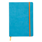 Agenda A5 nedatata, 80 file, dictando, softcover, hartie ivory 90 g / mp, Rhodiorama, turquoise Agenda Rhodia Rhodia 