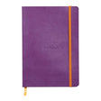 Caiet Agenda A5 Rhodiarama violet, liniat, hartie ivory, cu coperta flexibila Agenda Rhodia 